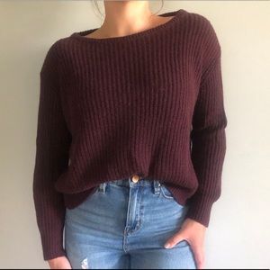 Burgundy Knit Sweater